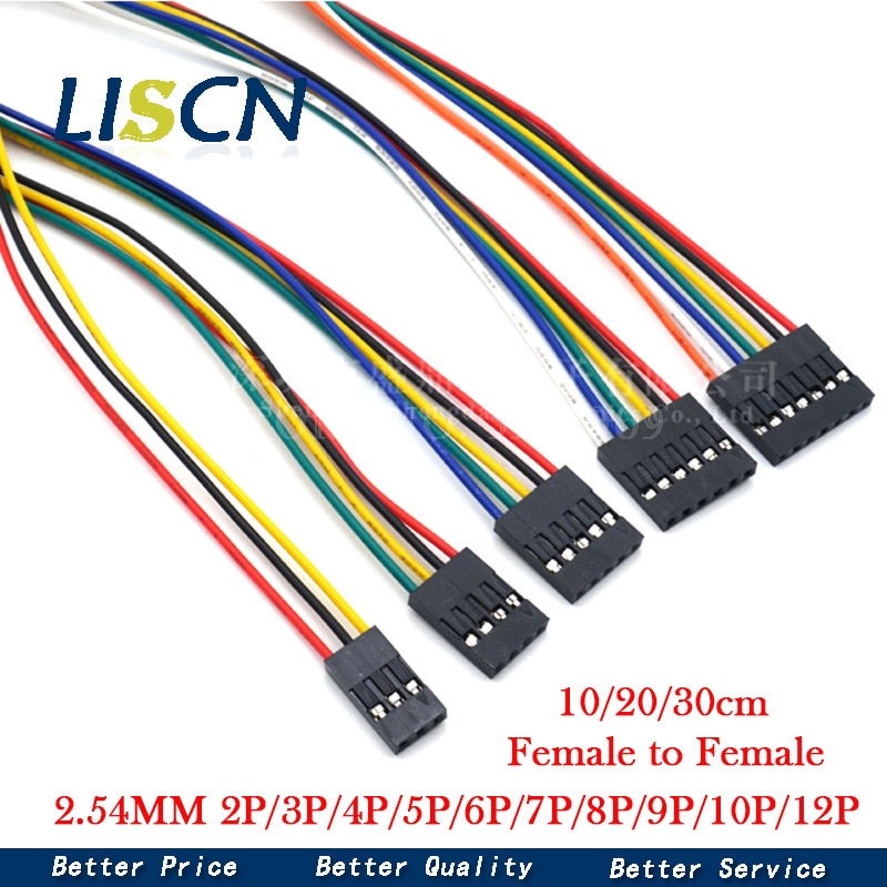 10Stck 2,54 MM 2,54 Draht Dupont Linie buchse auf buchse 1P2 3 4 5 6 7 8 9 10 12 Stift Dupont kabel stecker Jumper KABEL DRAHT FÜR PCB