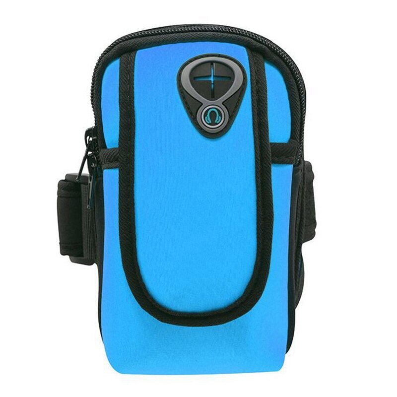 for 4-6.5 inch Running Sport Phone Case on Hand Mobile Holder Brassard Arm Band Wrist Bag For iPhone 11 Pro Max Samsung A50: royal blue