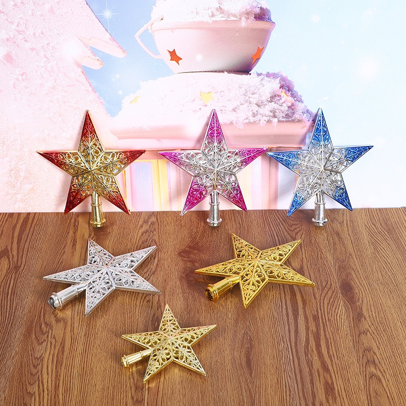 Christmas Ornament Christmas Tree Star Topper Star Party Decoration Tree Toppers Decorchraitmas Supplies Favors Patriotic