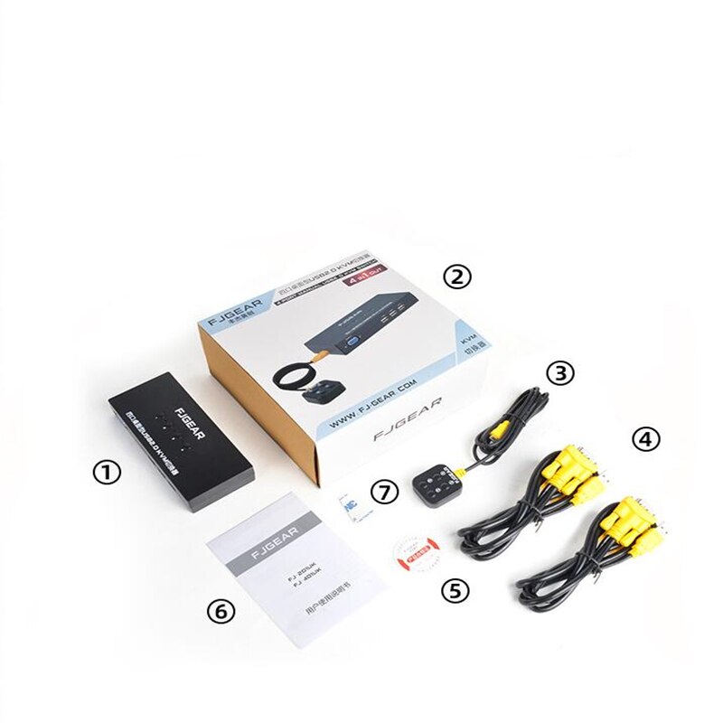 4 Port usb vga kvm switch vga switch Wired Remote Controller Select with Cable 1920x1440 High Resolution for PC laptop device