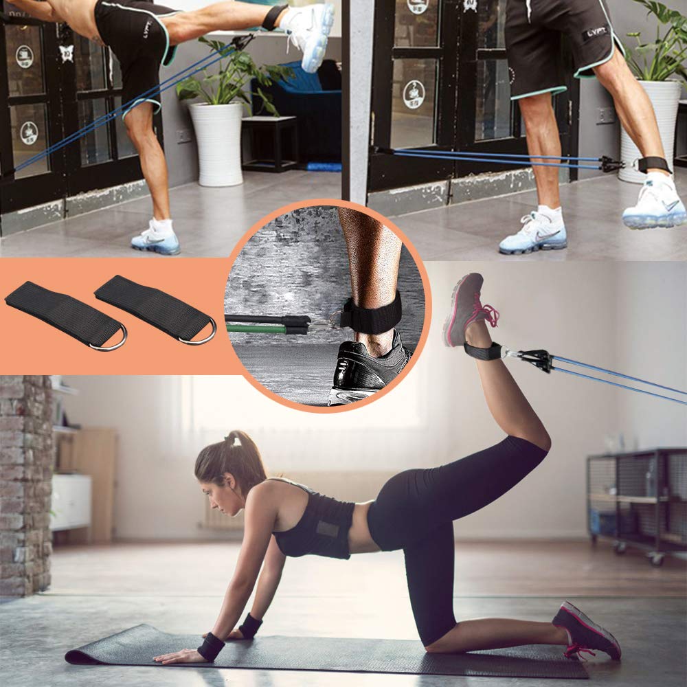 Juego de bandas de resistencia para ejercicio muscular, cuerdas de tracción elásticas para entrenamiento, terapia física, gimnasio en casa, entrenamiento de fuerza