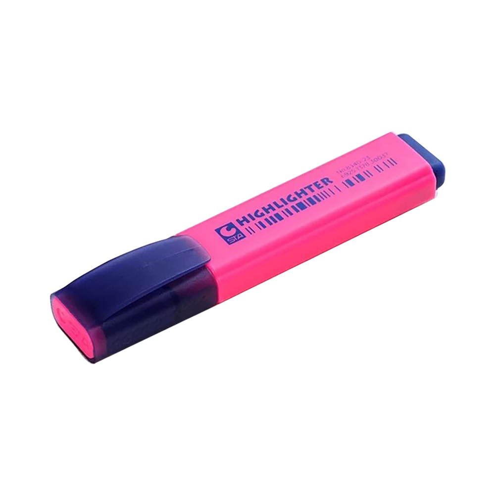 Sta highlighter markører assorterede farver bulk fluorescerende enkelt tekst fokus penne til understregning: Lyserød