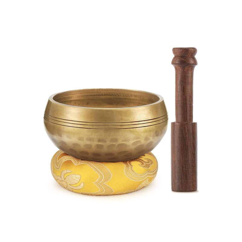 8cm håndlavet nepal tibetansk sangskål sæt resonans helbredende meditation yoga skål yoga med mallet ornament meditation: Default Title