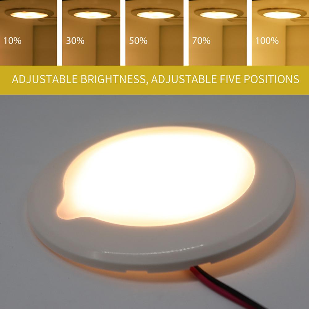 Car Camping RV Roof Ceiling Cabin Light IP67 Touch Dimming Boat Caravan Marine Motorhome Interior Lamp Caravan Auto Accessories