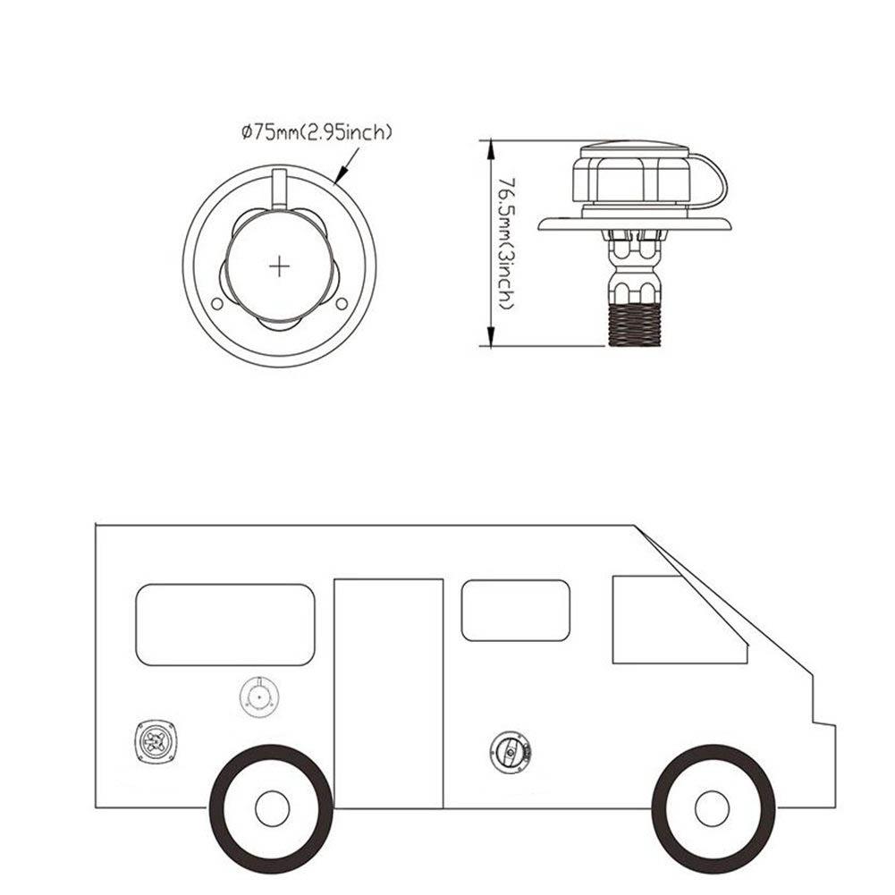 Campingvogn tilbehør rv modifisert gravity vanntank bil med vanntank vanninntak vanninntak enveis vann tilhenger deler