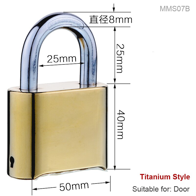 Combination 4 Number Code Security Anti Rust Padlock Set for Gym Sports Fence School Employee Locker Outdoor Fence Padlock: MMS07B