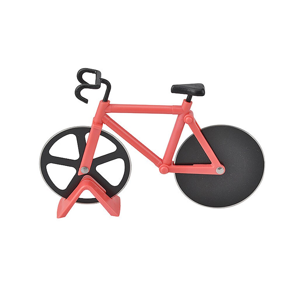Motorcykel cykel pizza cutter hjul rustfrit stål plast cykel rulle pizza chopper skiver køkken pizza saks værktøj: 01