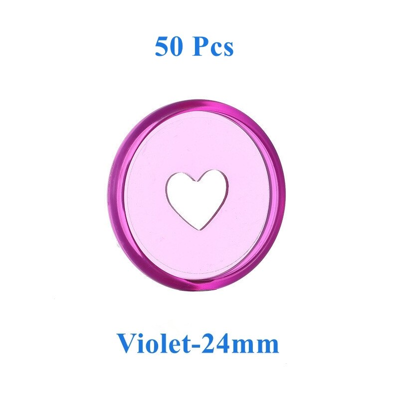 30/50/100 stk happy planner disc til notesbøger/planlæggere 24mm geléfarvede løsblade svampebindsbind scrapbogsbinderinge: 50 stk-violet