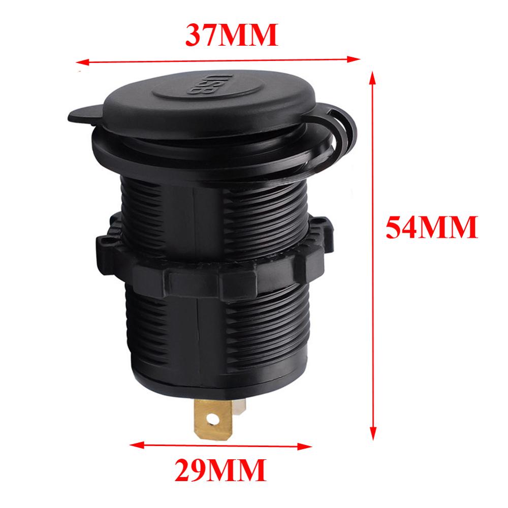 Autolaturi pistoke 12v/24v dual usb pistorasia laturi led digitaalinen näyttö moottoripyörän tupakansytyttimen pistoke latureita