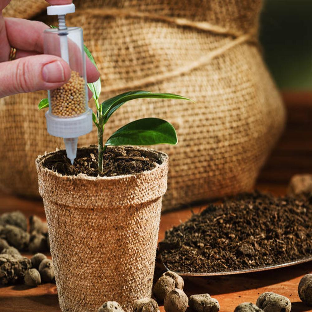 Mini såmaskine manuel såningsværktøj urtepotte blomster havearbejde plantage seng forsyninger indendørs sæt såmaskine have  o0 r 5