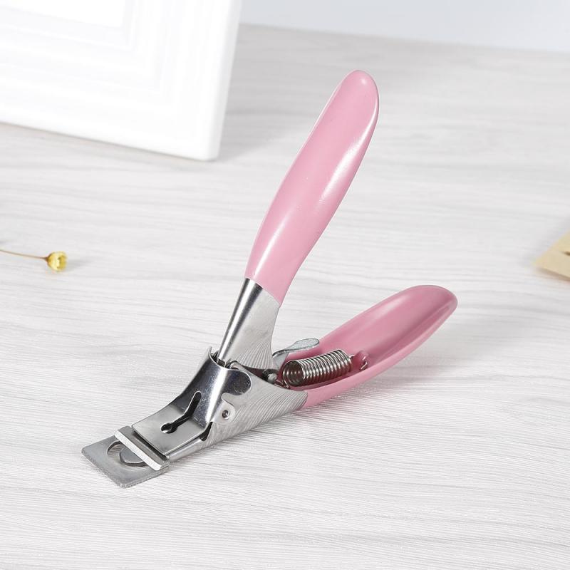 1pcs Nail Art Edge Cutter Acrylic False Nail Clipper Tips Special Type U Manicure Pedicure PINK Nipper Tools TSLM1