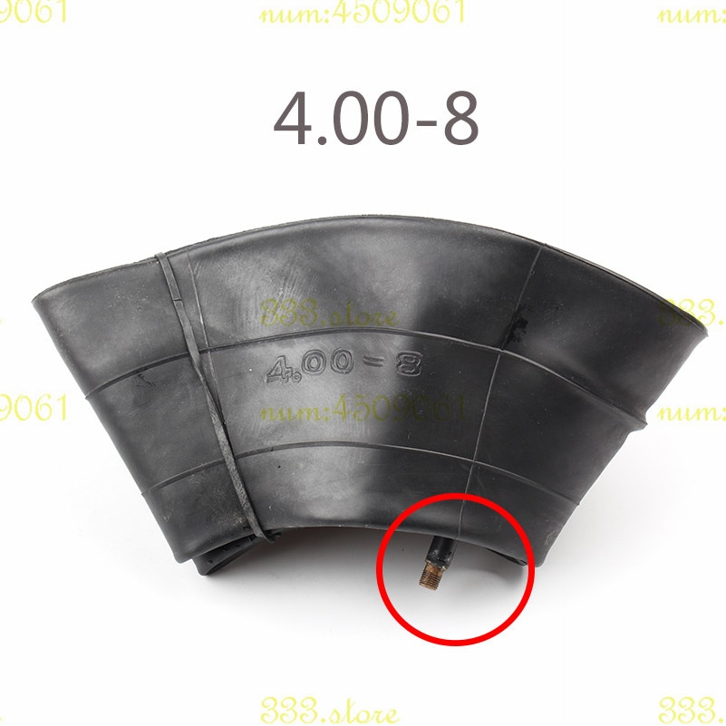 5 stk 4.00-8 innerrør rett ventilstamme for gressklipper, trillebår, minisykkel, gokart, håndtrucker  (4.80/4.00-8) dekk