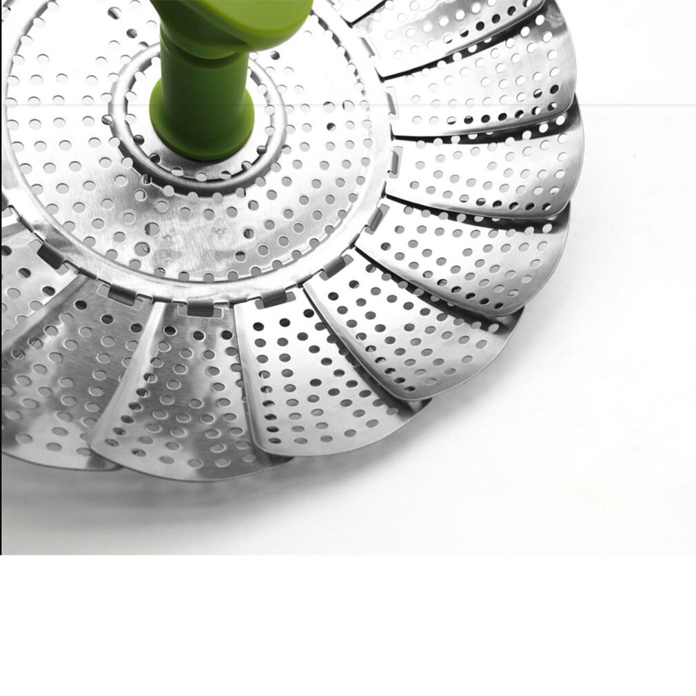 Canasta de vapor de acero inoxidable para verduras, cesta de vapor plegable, utensilio de cocina para microondas