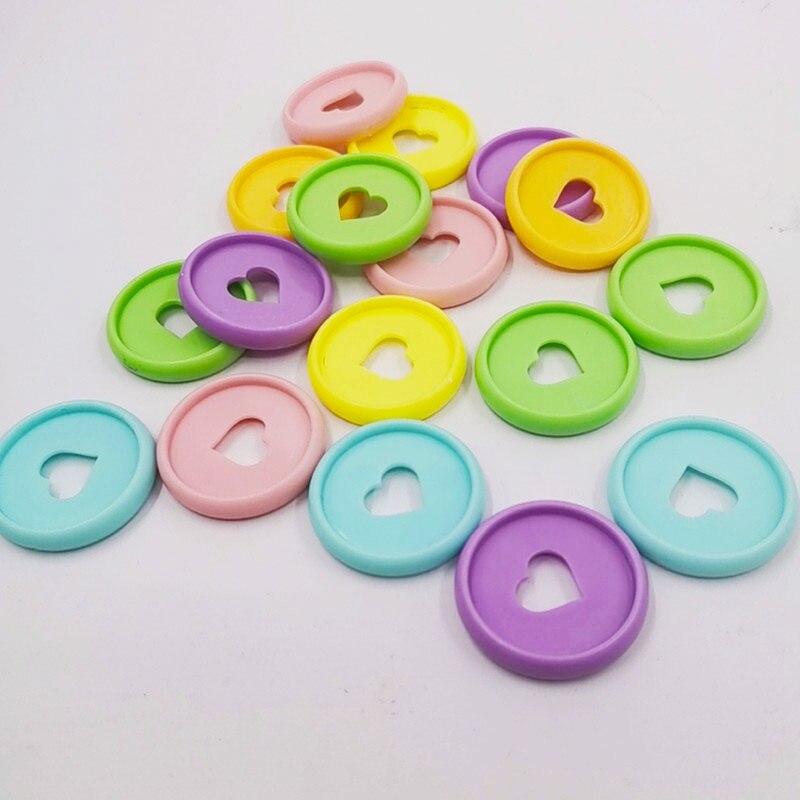 100 Pcs Loose Leaf Binder for Notebooks 28mm Solid Heart Binding Rings for Scrapbooking Diy Planner Discs