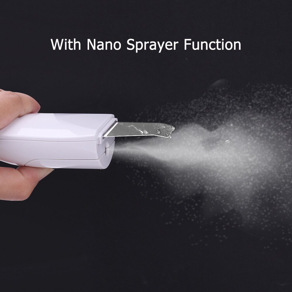 Beauty Star Ultrasone Facial Skin Scrubber Porie Schoner Nano Spuit Ultrasound Deep Cleaning Huid Scrubber Mee-eter Verwijderen
