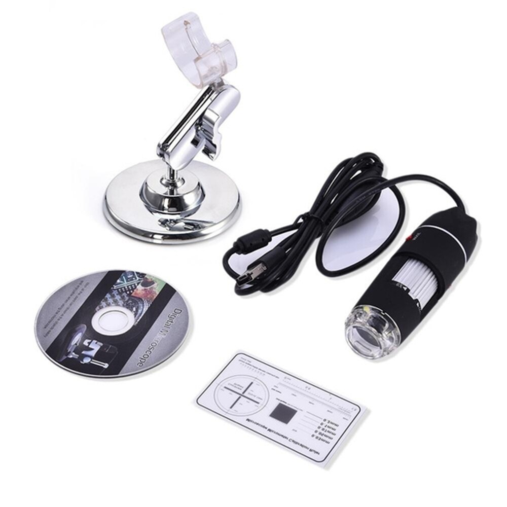 1600X USB Digital Microscope Electronic Microscope Camera Endoscope 8 LED Magnifier Adjustable Magnification with Stand For PC