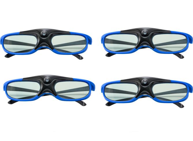 Lunettes 3D rechargeables, volet actif 96-144HZ, pour projecteur BenQ Acer X118H P1502 X1123H H6517ABD H6510BD JmGo Optoma V8 XGIMI: 4PCS