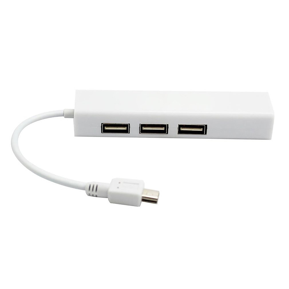 High Speed Mini USB 5 Pin to Network LAN Ethernet RJ45 Adapter Converter with 3 Port USB 2.0 HUB Adapter USB Hub