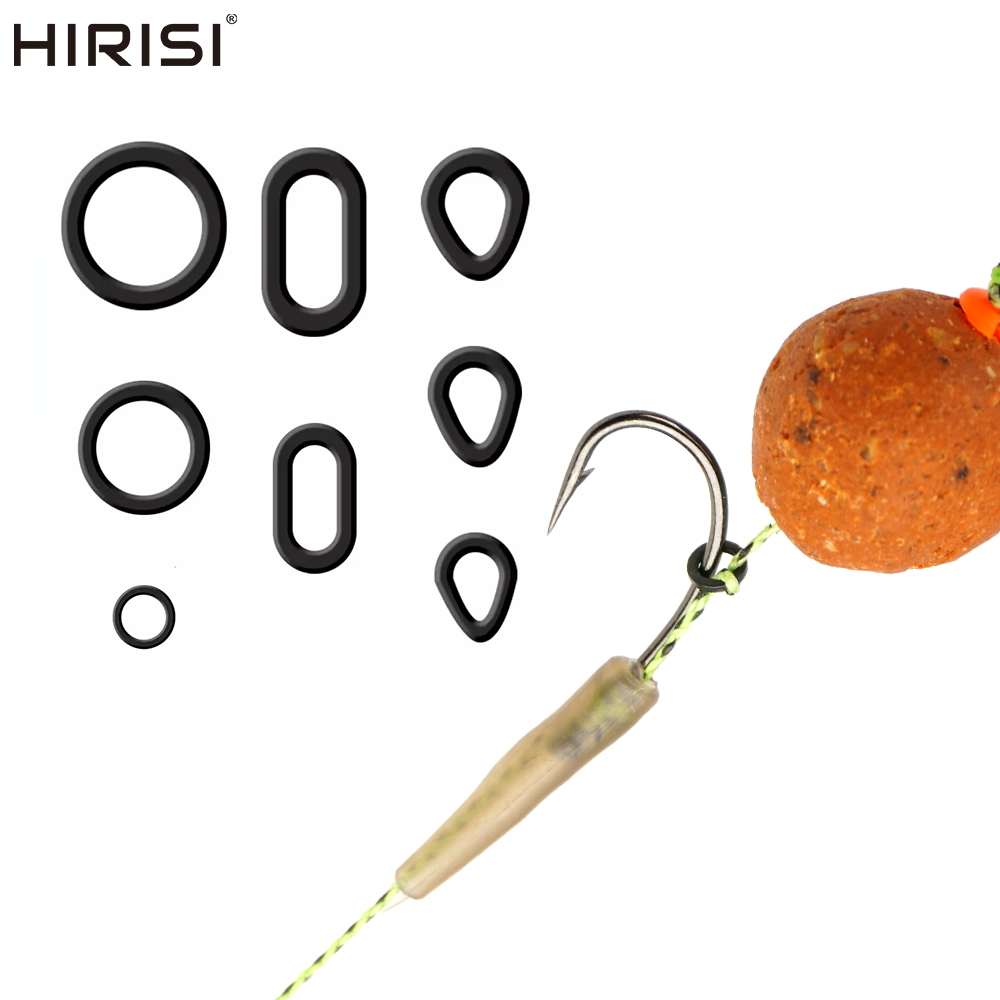 50 Stuks Karpervissen Boilie Bait Ringen Voor Hair Rigs Pop Ups Boilies Hookbait Hair Rig Ring Methode Feeder Karper vissen Accessoires