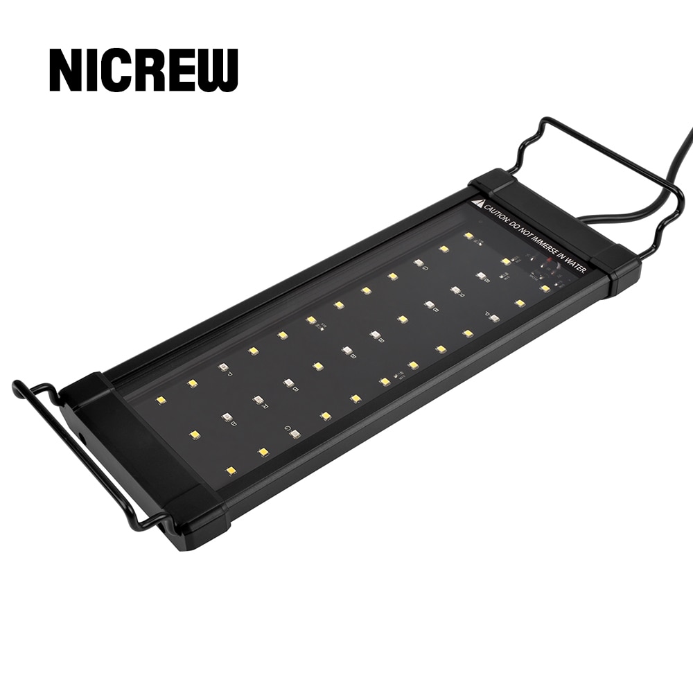 NICREW ClassicLED Plus Aquarium Licht Gesamte Spektrum Aquarium Lampe für Süßwasser Aquarien erweiterbar Dimmbare Anlage Wachsen Lampe