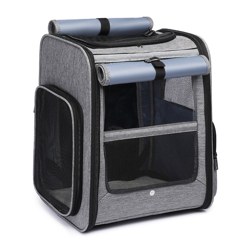 Mochila De Transporte para gatos, bolsa grande y plegable de malla transpirable, para perros pequeños y medianos, transpirable, para mascotas: B