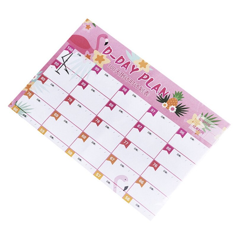 100 dagen aftelkalender leerschema periodieke planner tabel voor kinderen studieplanning leermiddelen