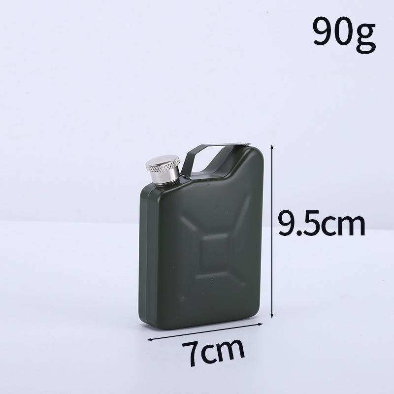 Small 5oz Stainless Steel Hip Flask Oil Bottle Steel Flagon: WHITE