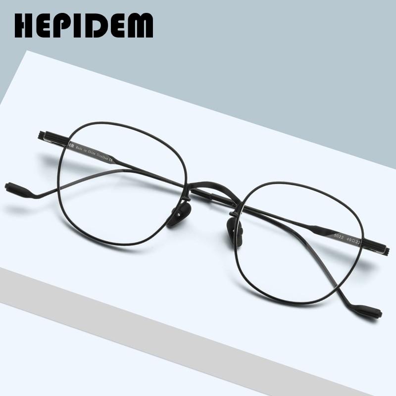 HEPIDEM Legierung Gläser Rahmen Frauen Neue Koreanische Männer Brillen Runde Metall Brille Klar Brillen Rahmen 5022