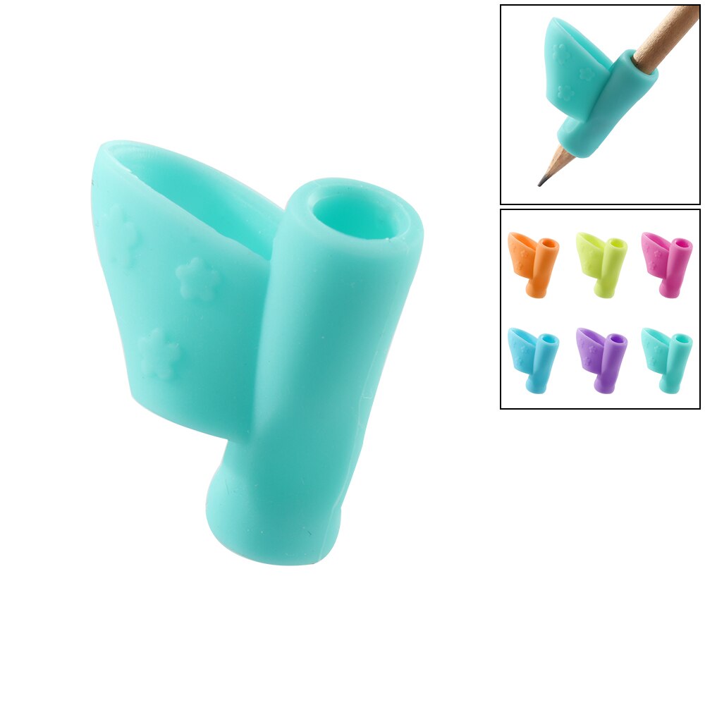 Bolígrafo de silicona para delfín, pez, dispositivo de retención para niños, estudiante, apretón de lápiz, apretón de lápiz, bucles pequeños al por mayor