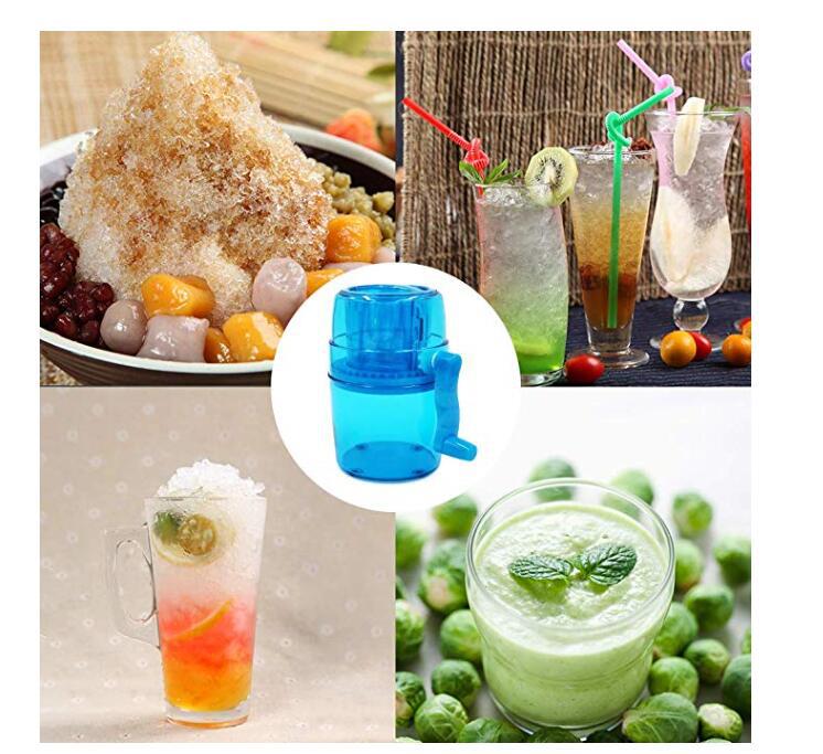 Handle DIY Ice Crusher Manual Portable Ice slush Maker home Snow Cone Smoothie Ice Block Making Machine Ice Shaver
