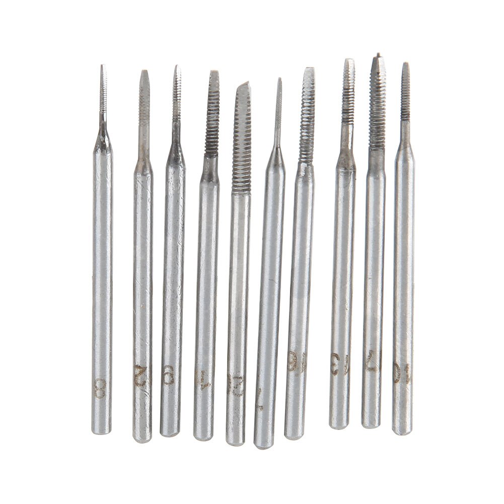 Steel 36 Holes Screw Tap Carving Tool Threaded Cutting Tapping Kit Clock Repair Tool