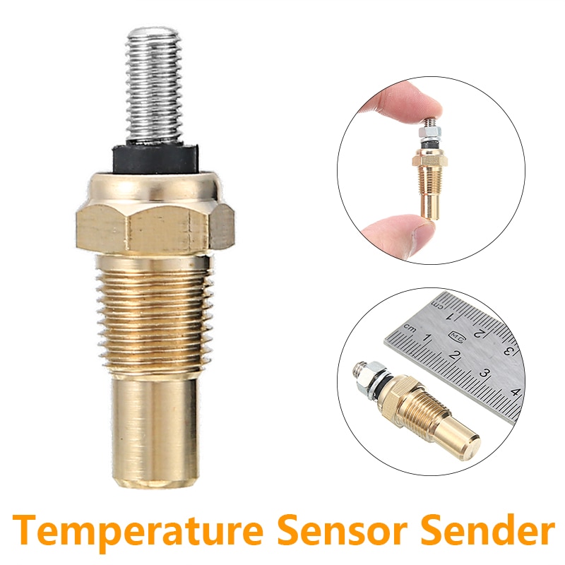 Sensor de temperatura del agua Auto Universal para coche Sensor de temperatura del agua emisor temperatura 1/8 NPT Sensor Indicador de emisor eléctrico rango 0 a 150 Celsius