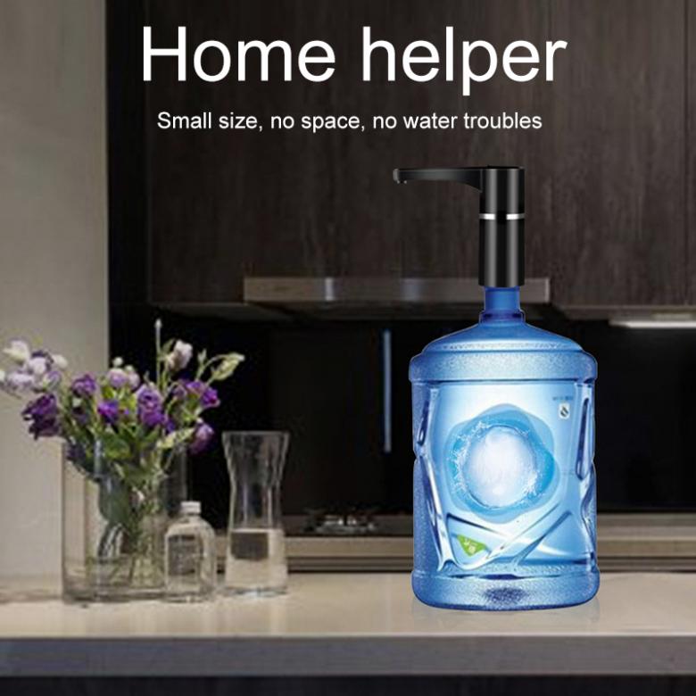 Kannettava painike langaton ladattava sähköinen annostelija vesipumppu/usb-kaapeli ja silikoniletku 4.5l-18.9l tynnyrille