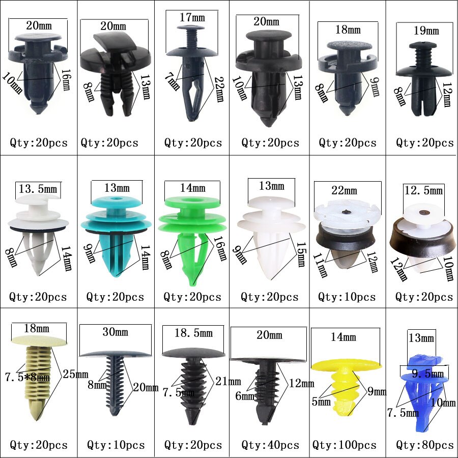 500Pcs Universal Boxed Hybride Auto Fastener Met C... – Grandado