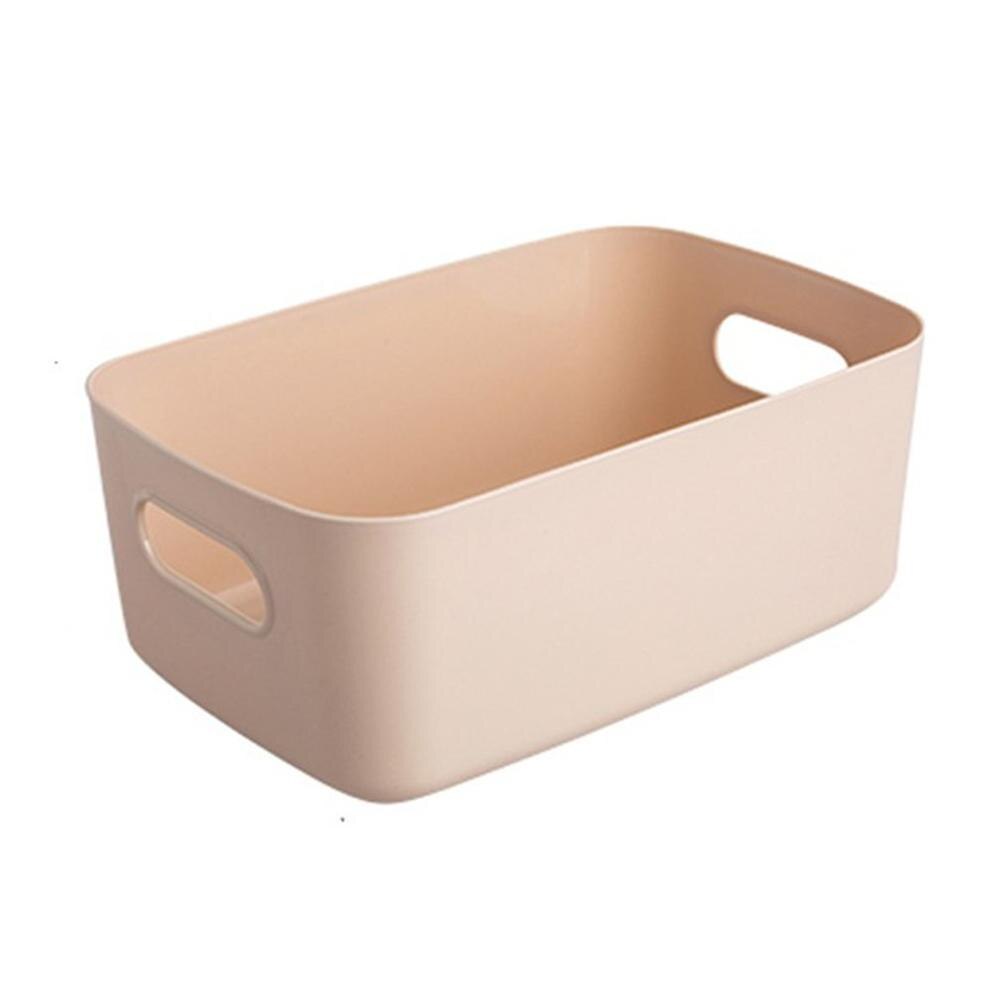Homehold Desktop Plastic Box Studio Storage Office Home Kitchen Snack Storage Finishing Box Basket Sundries Storage Box: apricot