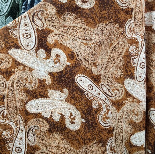 Chiffon boheme print paisley stof gør-det-selv sytilbehør åndbart kjole stof blomsterprint chiffon kjole stof