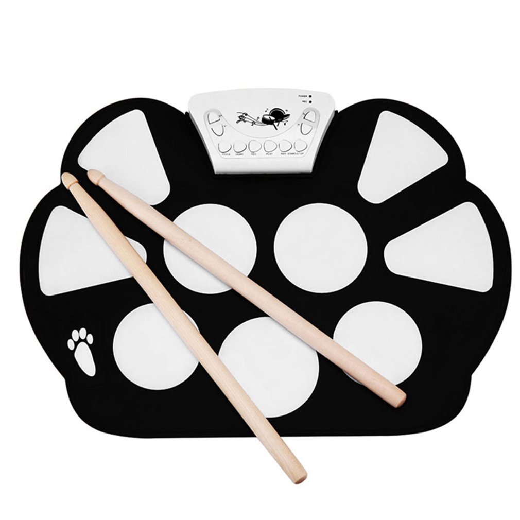 Professionele Roll Up Drum Pad Kit Silicon Opvouwbare Met Stok Draagbare Drum Elektronische Drum Usb Drum