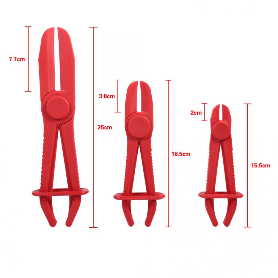 3Pcs Nylon Slang Klem Tool Set Rode Rem Brandstof Water Lijn Klem Tang Handen Gratis Tool