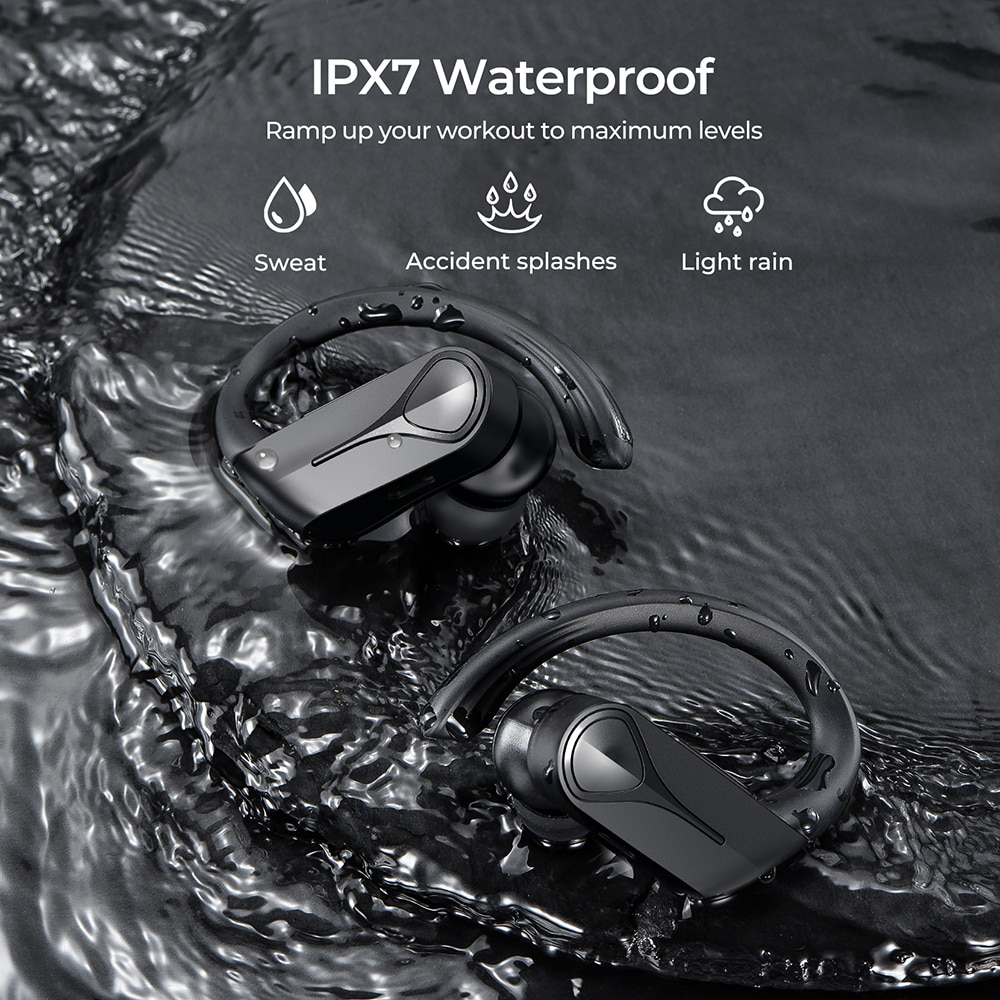 Mpow chama solo esporte fones de ouvido sem fio bluetooth controle toque universal ipx7 estéreo baixo com microfone redução ruído