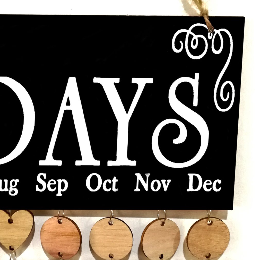 Wooden Family Calendar Message Board Birthday Party Christmas Reminder DIY Birthday Calendar Wooden Board Decor