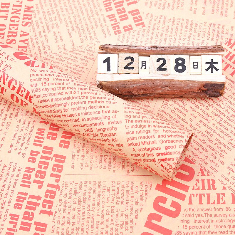 5 Teile/satz 50*70cm Vintage Kraft Verpackung Papier Bouquet Verpackung Englisch Zeitung Blume Verpackung Papier DIY Material: 11