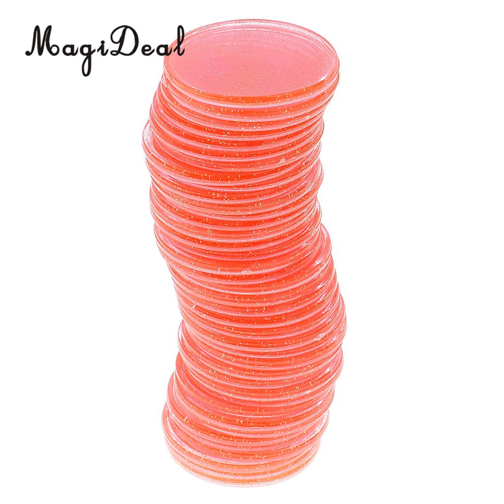 MagiDeal 40Pcs Plastic Count Bingo Chips Markers for Bingo Game Cards Party Fun Family Club Games Supplies Accessory: Pink 