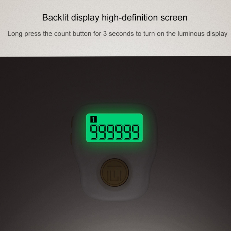 6 digitale LED elektronische vingerklikker Tasbih Handheld Ring Lap Counter Event Clicker Tally Finger Counters