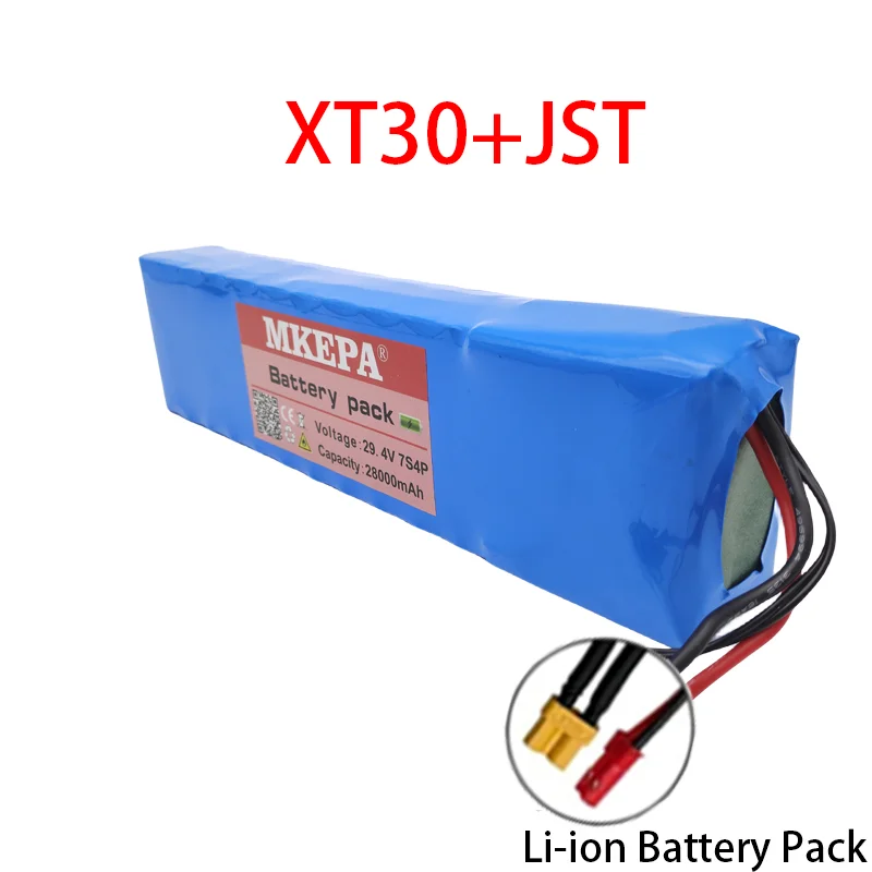 24V 7S4P 18650 28Ah Rechargeable Lithium Ion Battery Pack 29.4V for Batteries+29.4V Charger: Other