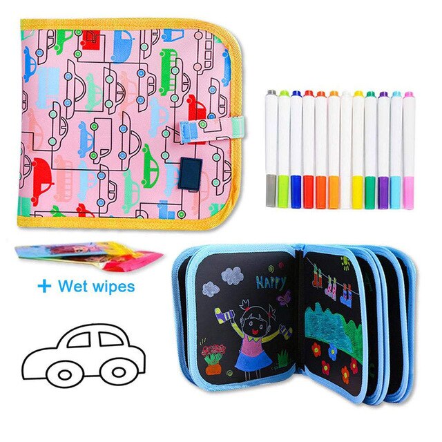 Portable Child Doodle Boards Repeatable Wiping Child Drawing Book Writing Board Scribble Boards Double Sided Toys Drawing: E