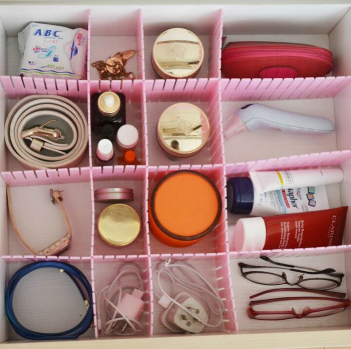 4 Pcs/lot Storage Drawer Organizer Home Kitchen Badroom Board Free Divider Makeup Tableware Storage Box