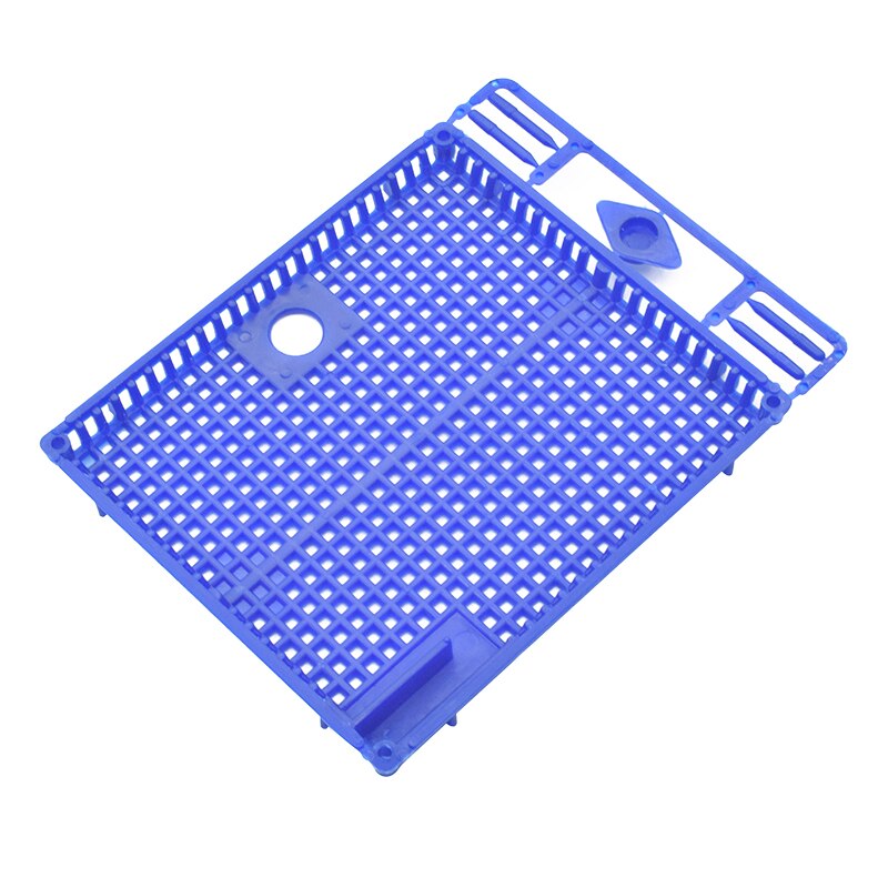 Caja de presentación de la Reina Nicot, Kit de cría de Reina redonda plana de plástico, jaula de presentación para apicultor, 1 Uds.: Blue