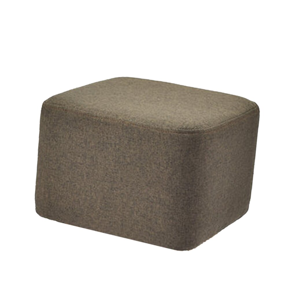 Dustproof Linen Cotton Square Stool Cover for Wood Footstool Ottoman Pouffe various color: Coffee