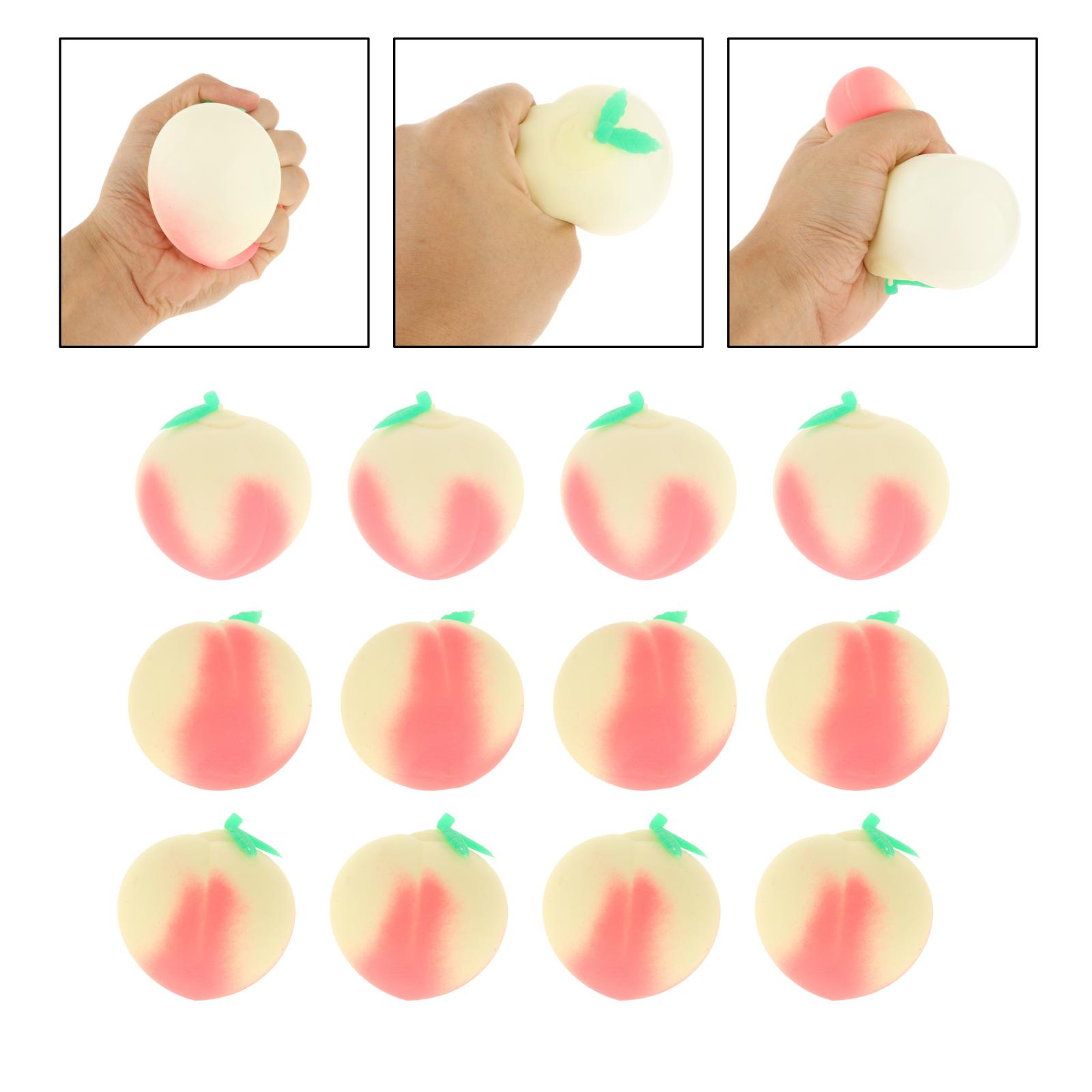 Soft Squishy Peach Fidget Stress Toy Cute Fruit Collection Decorative Props
