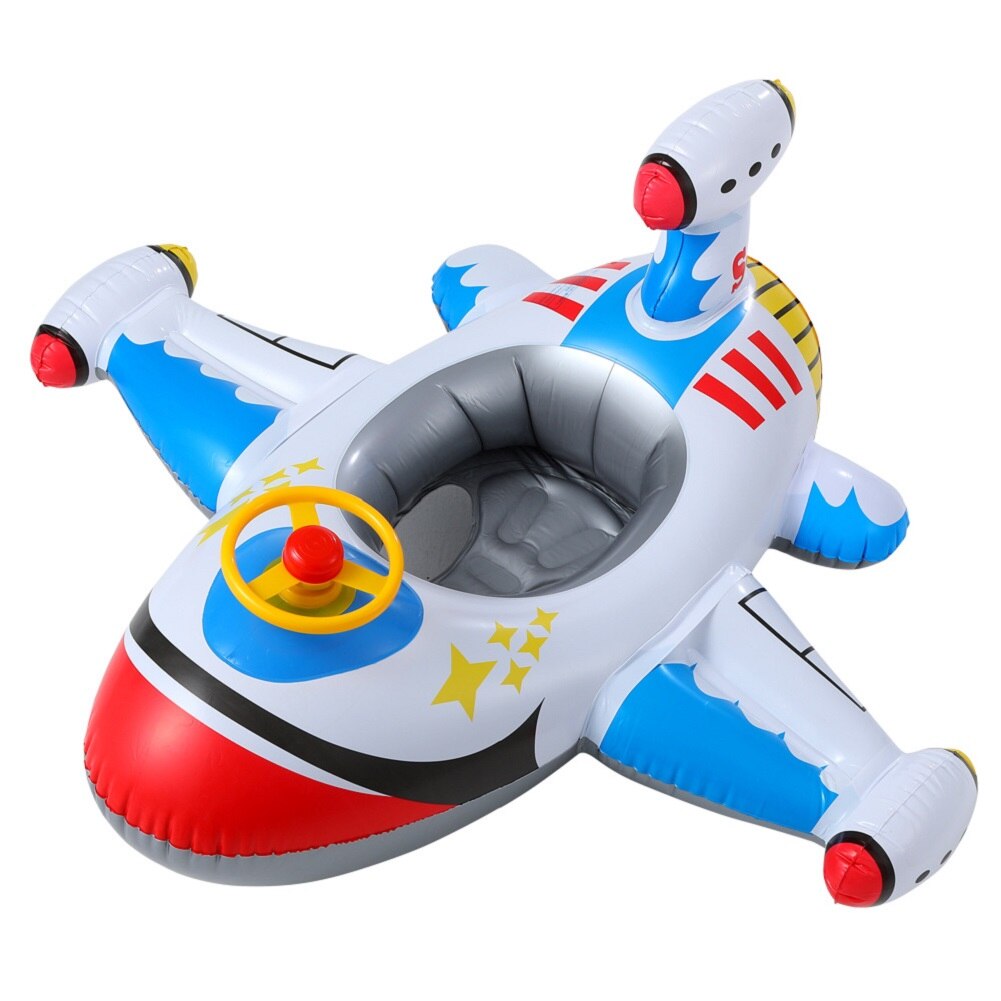 Aufblasbare Baby Schwimmen Ring Kinder Schwimmen Pool Zubehör Flugzeug Schwimmen Float Wasser Spaß Pool Spielzeug Schwimmen Ring Sitz Boot Sport: White